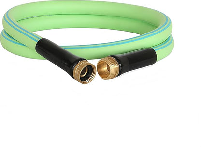Atlantic Heavy Duty Garden Hose 5 ft x 5/8 inch Green Color Short Connection Leader Hose with Male-Female Connectors (5 Feet)