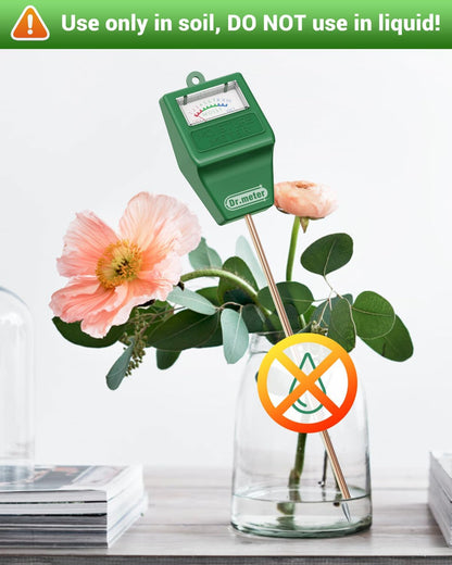 Soil Moisture Meter, 2 Pack Long Probe Soil Tester Hygrometer for Houseplants - Plant Water Gauge Meter for Garden Lawn Farm Indoor & Outdoor Use, No Battery Needed, Gardening Gifts