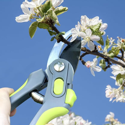 Garden Loppers Pruning Shears, Updated 3PCS Hedge Clippers Combo Set, Branch Cutter with Compound Action, Chops Thick High Branch Ease, Professional Tree Trimmer Set Heavy Duty