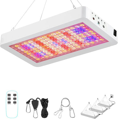 LED Grow Light Full Spectrum, Plant Grow Light with Veg & Bloom Switch for Hydroponic Indoor Plants LED Grow Lamp with Daisy Chain，with Remote Control