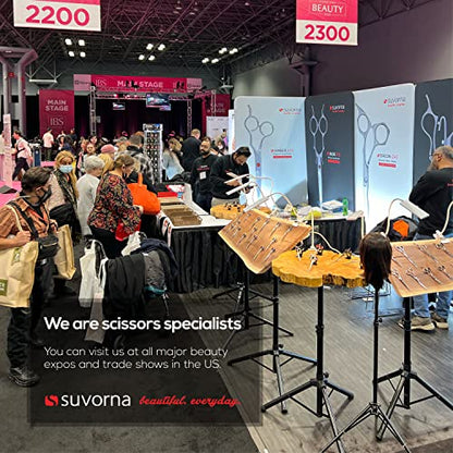 Suvorna 6.5” Thinning Shears for Hair Cutting, Trimming and Styling. Stainless Steel Texturizing Shears, blending shears and Layering Scissors for Cutting Hair for Women, Men and Adults