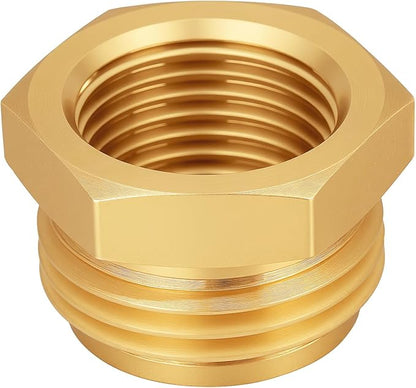 Garden Hose Adapter: Brass 3/4" GHT Male to 1/2" NPT Female Reducer, Leak-Proof Connector (3/4" GHT Male to 1/2" NPT Female, 3-Pack)