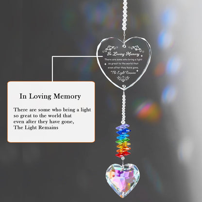 Sympathy Gifts for Loss of Loved one Memorial Gifts for Loss of mom dad Bereavement Ideas Crystal Suncatcher (Love Memorial)