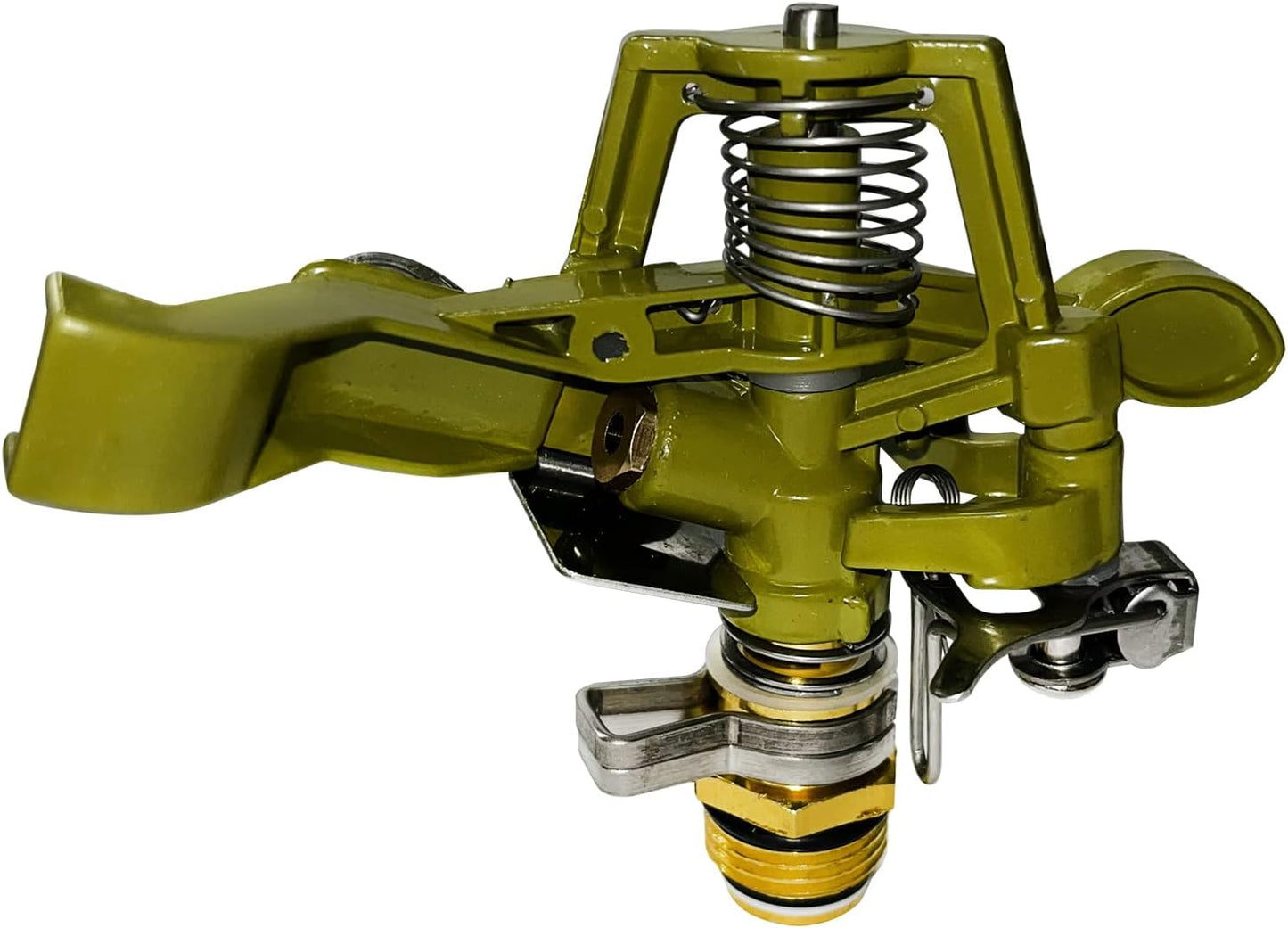 Brass Impact Sprinkler, Adjustable 360 Degree Garden Sprinkler Lawn Sprayer with Nozzles for Grass Patio Lawn Yard