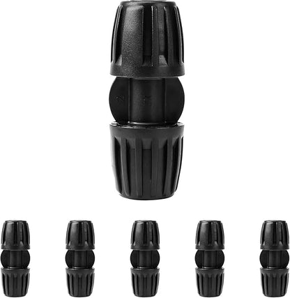 Bonviee 6 Pack 5/16 Inch Drip Irrigation Coupling Connectors, Barbed Lock Tubing Couplers for 5/16” Drip Line, Garden Hose Fittings for Irrigation Systems, Leak-Proof