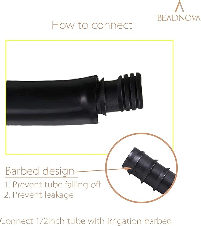 BEADNOVA Drip Irrigation Connectors 30 Pcs 1/2 Inch Barbed Drip Line Plugs End Plugs Irrigation Connectors for 1/2 Inch Tubing Water Tubing Gardening Supplies (30pcs)