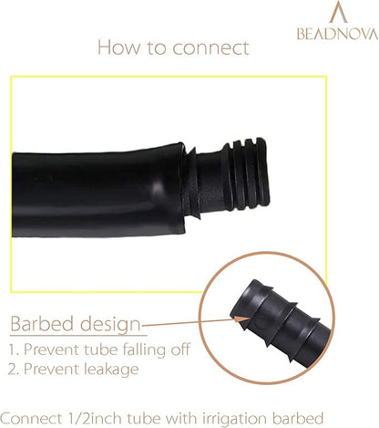 BEADNOVA Drip Irrigation Connectors 30 Pcs 1/2 Inch Barbed Drip Line Plugs End Plugs Irrigation Connectors for 1/2 Inch Tubing Water Tubing Gardening Supplies (30pcs)
