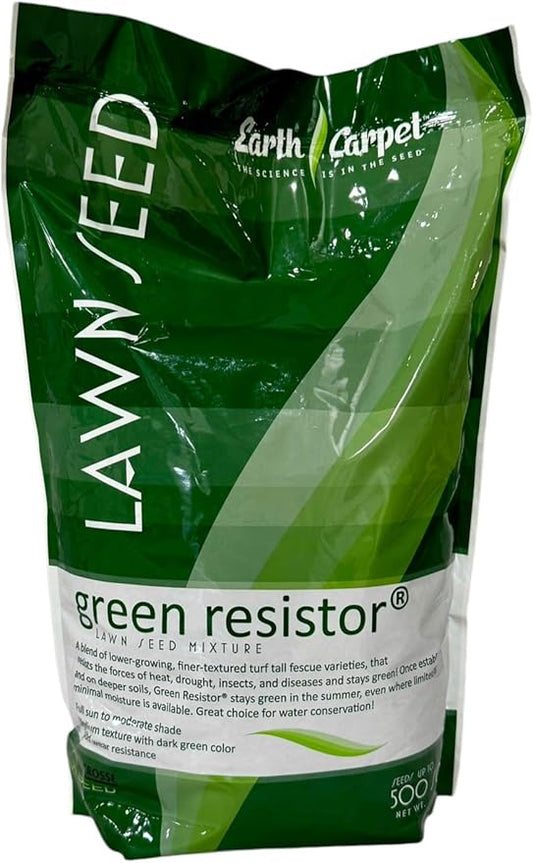 Lawn Green Resistor Turfgrass Mixture, Medum-Textured Turf, Drought and Disease Resistant, 5 lbs