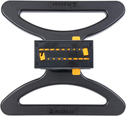 Melnor 65131AMZ MiniMax Turbo Oscillator Sprinkler, 4000 sq. ft., 4-Way Adjustable, Quick Connect Bundle, Black, Yellow