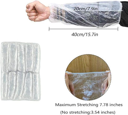Disposable Arm Sleeves Covers, PeSandy 100pcs Waterproof PE Oversleeves Covers