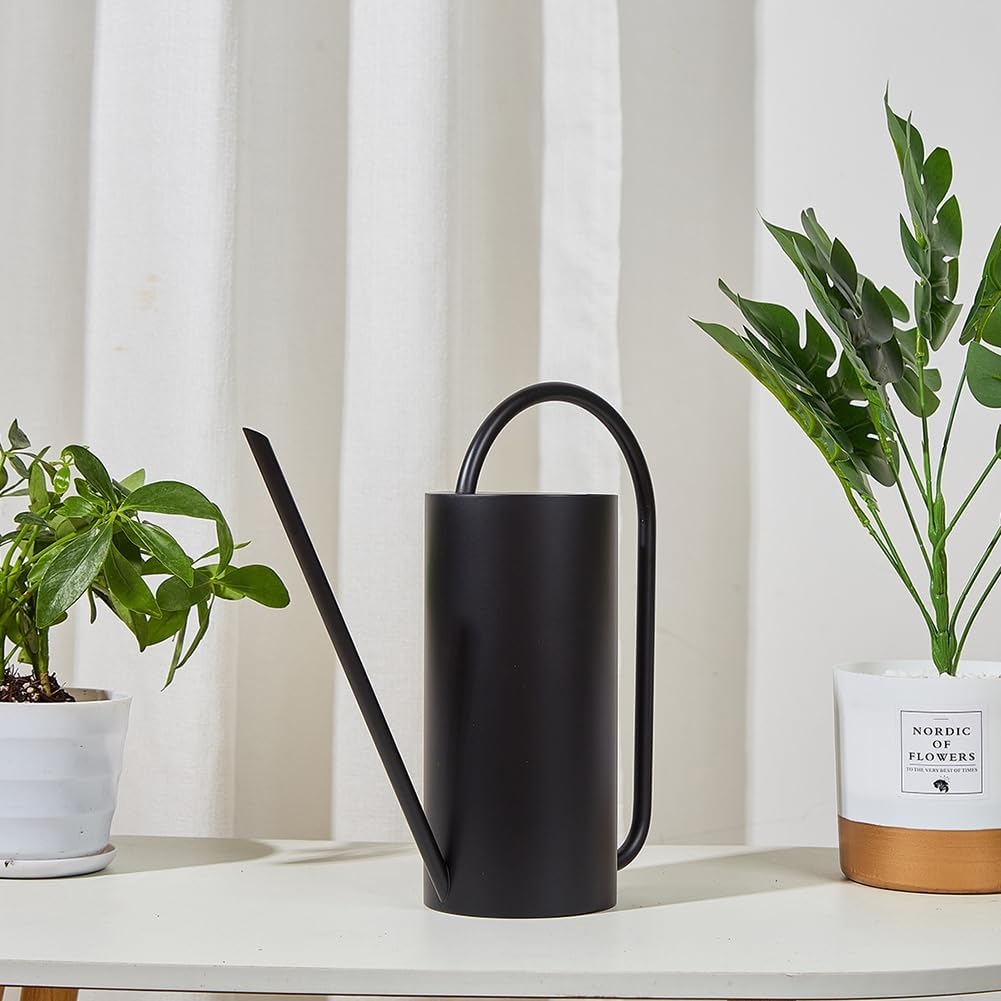 Watering Can for Indoor Plants, 50 oz/1.5L Stainless Steel Watering Can Pot with Long Spout, Garden Watering Cans with Comfortable Handle for Indoor House Plants Bonsai Flower Decorative