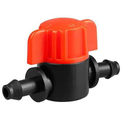 1/4" Drip Irrigation Valve：50 Pack Drip Irrigation Shut Off Switch Valve Fits 1/4 Inch Drip Irrigation Tubing Drip Line Cut Off Valve for Garden Lawn Irrigation System