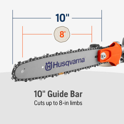 Husqvarna 330iKP Combi Switch + Pole Saw Attachment, 10-Inch Electric Pole Saw with 4 Ah Battery and Charger Included, 970701205