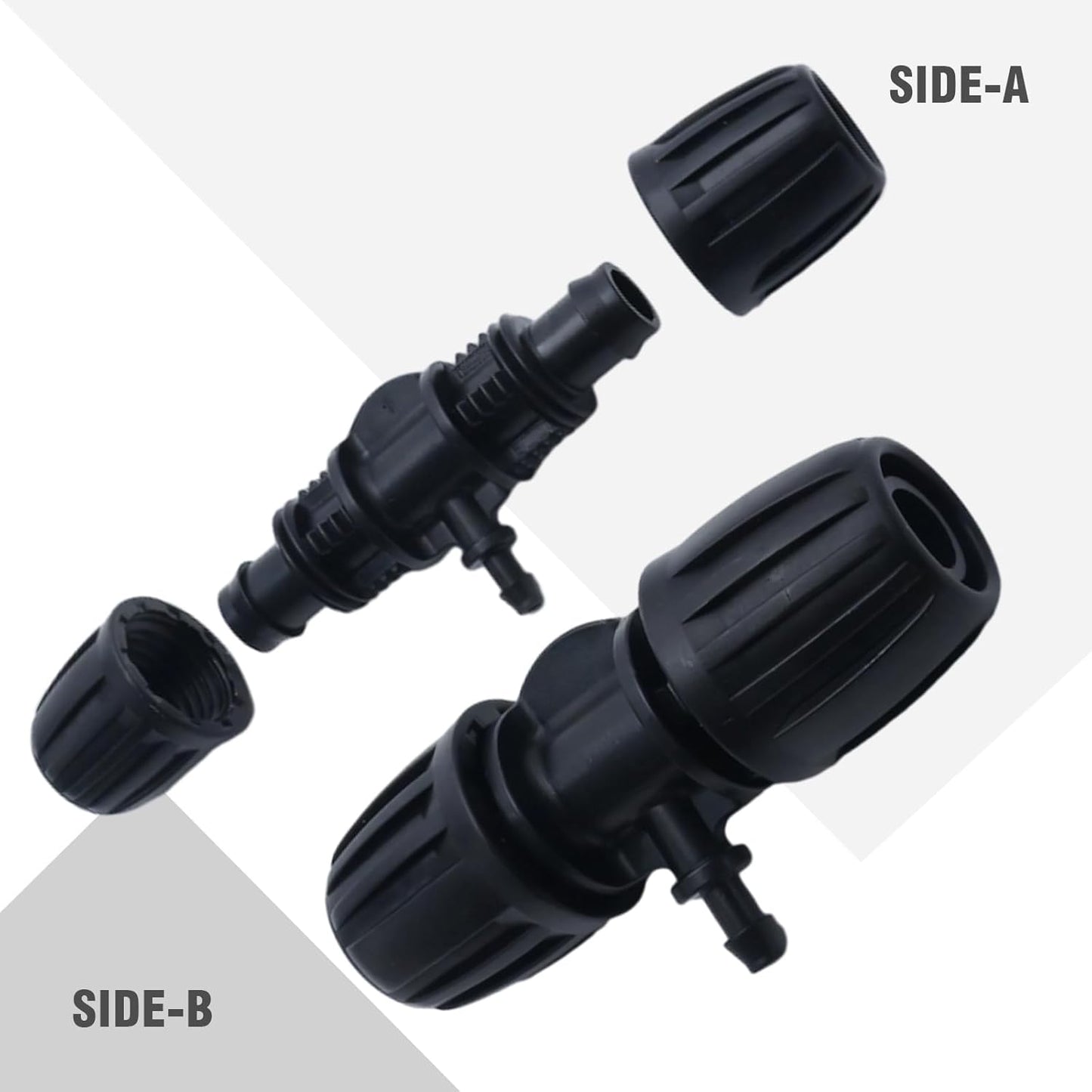 20 PCS Barbed Tee Irrigation Fittings 1/2 Inch to 1/4 Inch Drip-proof Fitting for Irrigation Pipe (1/2 inch to 1/4 inch Barbed Tee)