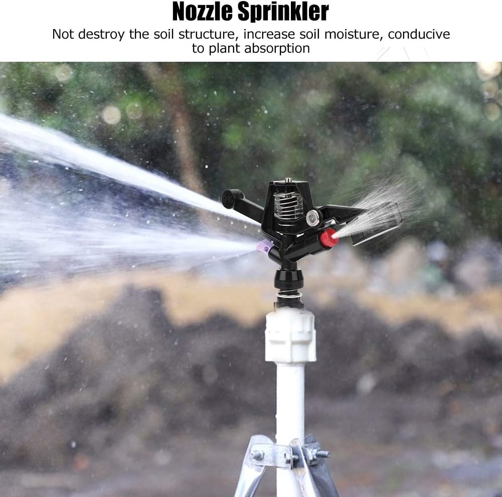 5PCS Garden Impulse Sprinkler Impact Sprinkler for Watering Irrigation, 3/4in DN20 Male Thread