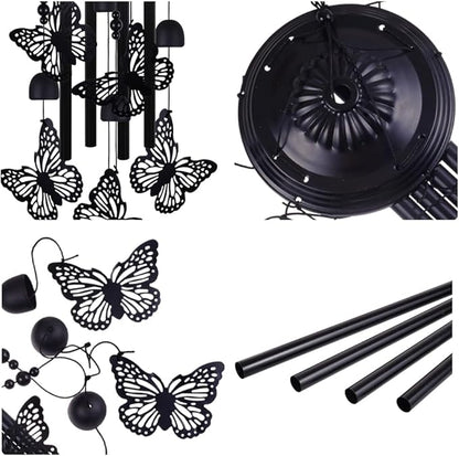 Outdoor Butterfly Wind Chimes Decorate, Memorial Wind Chimes, Wind Catcher, Mobile Butterfly Wind Bells for Home, Yard, Tree, Patio, Garden Decor, Gifts for Butterfly Lovers, Festival Gifts for Mom
