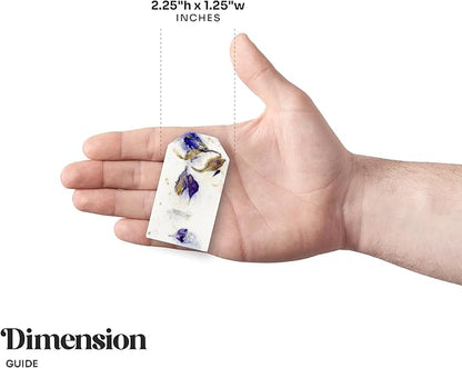 50Pcs Plantable Purple Seed Paper Tags with Wildflower Seeds, Writable & Plantable Gift for Moms, Plant Lover, Teachers, Ideal for Weddings, Baby Shower Favors, Memorial, & Celebrations