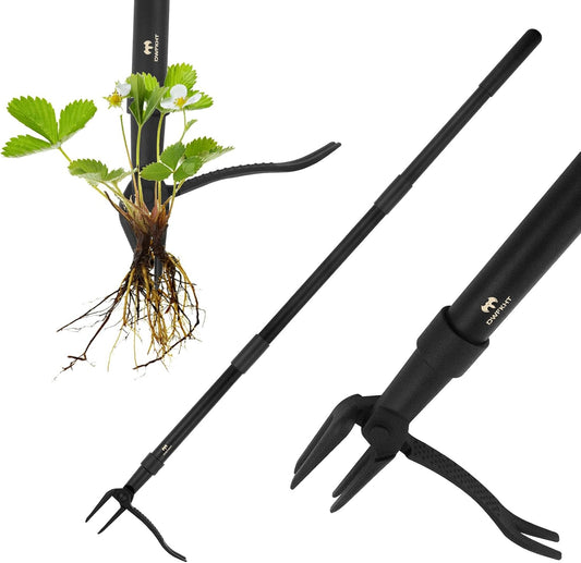 Weed Puller Tool - Stand Up Heavy Duty Weeding Tool with 47.8'' Long Handle, Foot Platform Design & 4-Claw Steel Head Design - Easily Remove Weeds Without Bending, Pulling, or Kneeling
