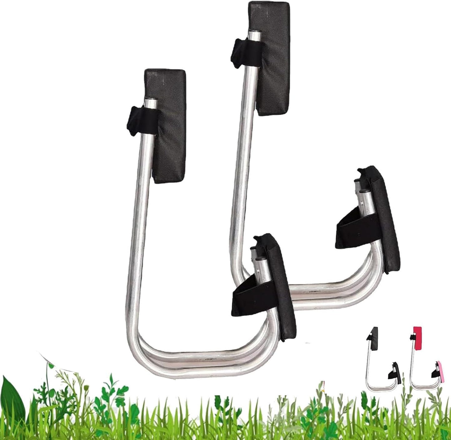 Ergonomic Knee Seat for Gardening, 304 Stainless Steel Garden Kneeler and Seat, Quick Release Gardening Kneele for Contractors Workers (Black 2)