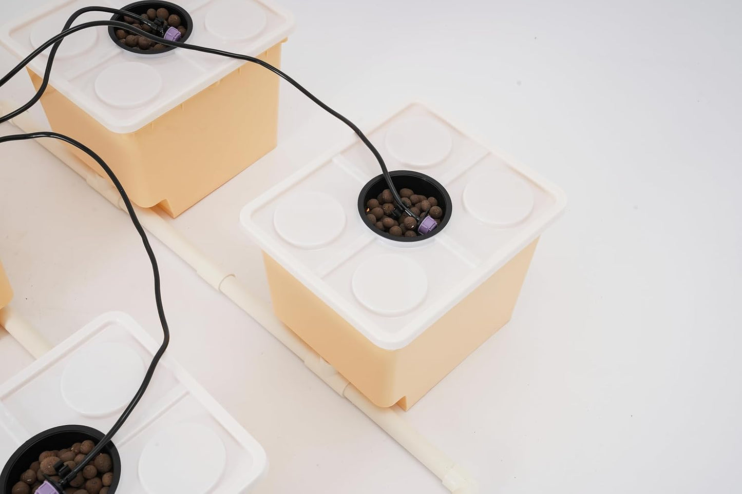 DWC Hydroponic Growing System, 5-Bucket 11L Deep Water Culture Indoor Planting Kit, Drip Irrigation Garden System with Pump, Indoor Gardening Grow Kit, for Vegetables, Herbs, and Fruits