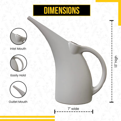 KP KOOL PRODUCTS Watering Can 1/2 Gallon - Small Watering Can for Indoor Plants - Outdoor Watering Can - Gray Plant Waterer - Plastic Watering Can for Garden - 1 Pack