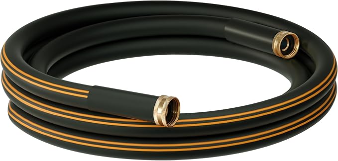 Atlantic Female to Female Heavy Duty Garden Hose 8 ft x 5/8 Inch Black, Short Connection Leader Hose (8 Feet)