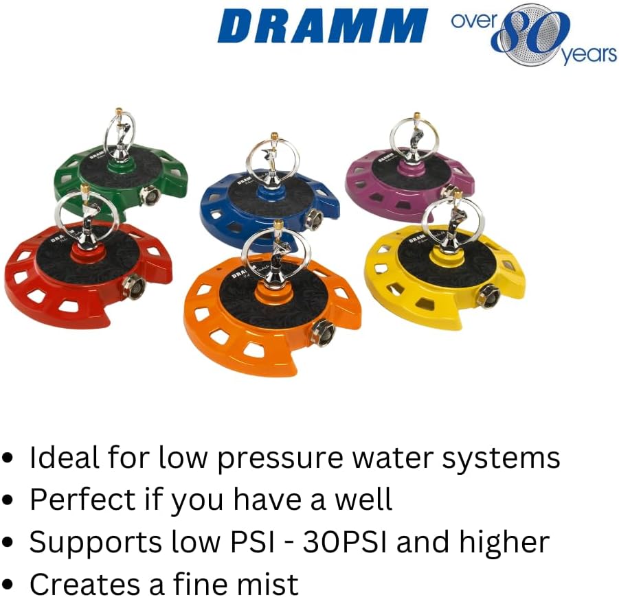 Dramm 15075 ColorStorm Spinning Sprinkler, Blue