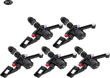 Haofy Impact Sprinkler, 5PCS Garden Impulse Sprinkler, 3/4in DN20 Male Thread, Black