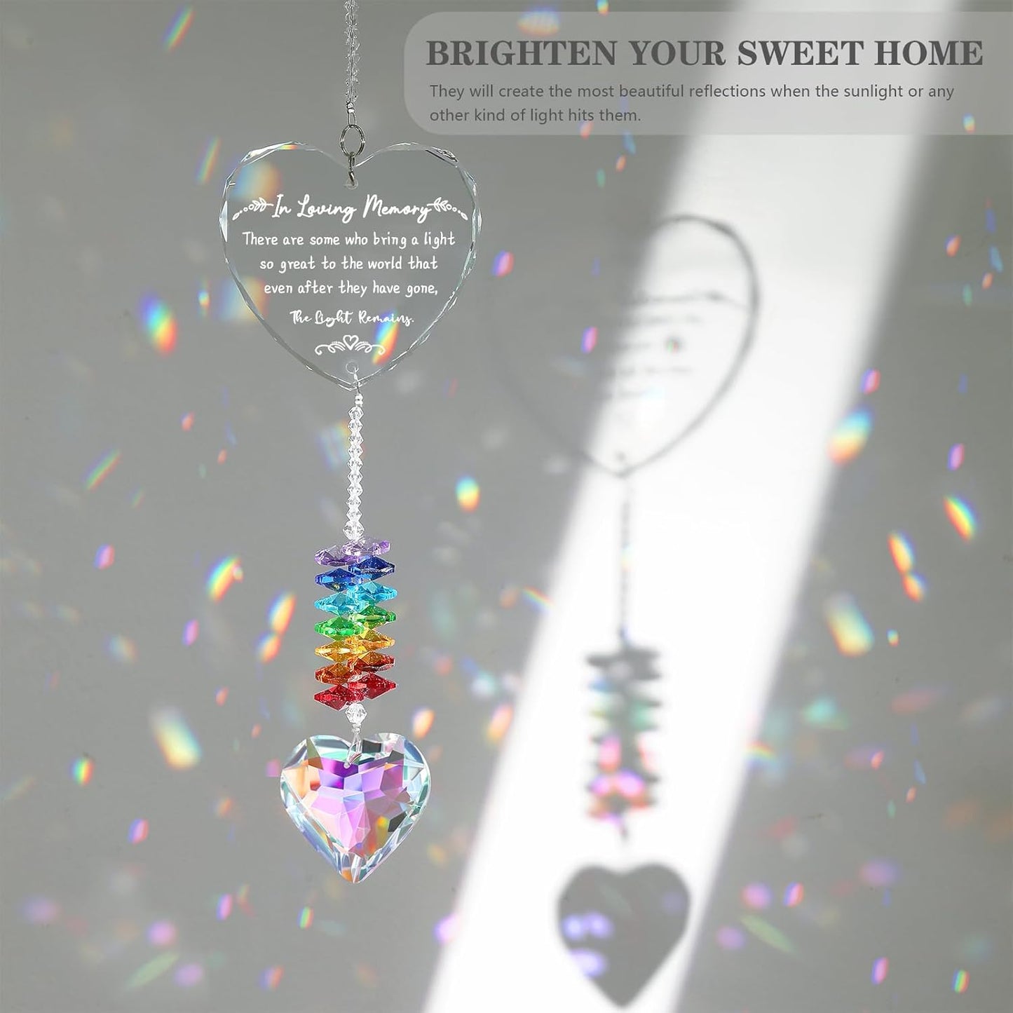 Memorial Gifts, K9 Suncatcher Sympathy Gifts for Loss of Loved One, Bereavement Gift Idea for Loss, Sympathy Memorial Gifts for Loss of Mom Dad, Grief Gifts for Funeral Bereavement Daily Remembrance