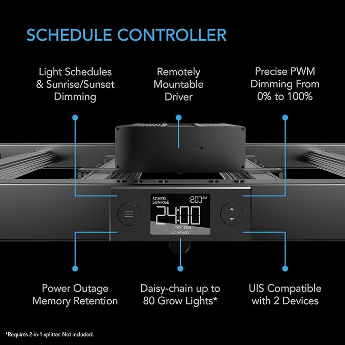 AC Infinity IONFRAME EVO3, Samsung LM301H EVO Bar LED Grow Light 2x4, 840 Diodes, with Schedule Controller, 280W Full-Spectrum Commercial Plant Lights for Indoor Growing in Grow Rooms & Greenhouses