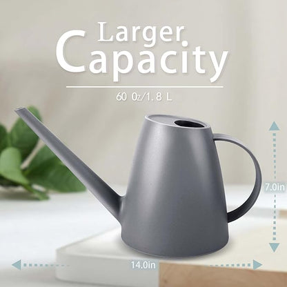 Watering Can for Indoor Plants, Small Watering Cans for House Plant Garden Flower, Long Spout Water Can for Outdoor Watering Plants 1. 8L 1/2 Gallon (Gray)