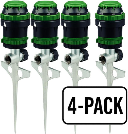 4-Pack H2O-6 Gear Drive Sprinkler - Versatile Gear Drive for Efficient Lawn Watering (4-Pack H2O-6 Gear Drive Sprinkler)