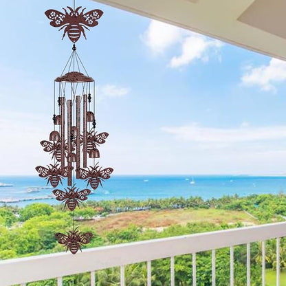 37" Bees Wind Chimes Outdoor Decoration, Memorial Wind Bells, Mobile Chimes, Blessing Wind Chime, Romantic Wind Catcher, Bee Decor, Bee Wind Chimes Gifts for Mom, Home, Balcony, Tree, Festival, Garden