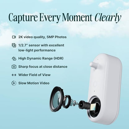 Birdbuddy PRO Solar Smart Bird Feeder with Camera - AI Bird Species Identification, 5MP Photos, 2K HD Video Live Stream Camera, Slow-Motion Video, 2.6in Focus - Blue Solar