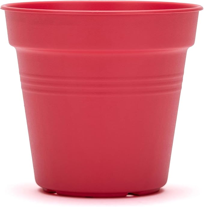 Mintra Home Garden Pots 4pk - Flowers, Herbs, Plants, Indoor, Outdoor, Colorful, Wholesale, Bulk (Coral, 11cm Diameter (4.3in))