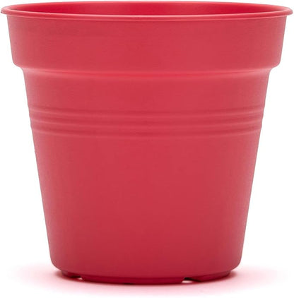 Mintra Home Garden Pots 4pk - Flowers, Herbs, Plants, Indoor, Outdoor, Colorful, Wholesale, Bulk (Coral, 11cm Diameter (4.3in))