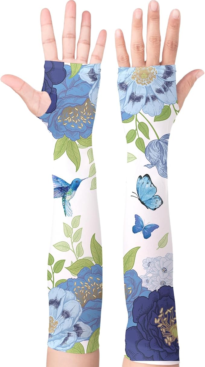 Gardening Sleeves Farm Sun Protection Arm Cooling Sleeves Thorn Proof Garden for Women Men with Thumb Hole