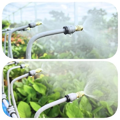 New Drip Irrigation Kits,Quick Connector Automatic Irrigation System,with Replaceable Bending Dropper,atomizing Copper Nozzle for Watering System for Garden Plant Lawn Patio. (20M)