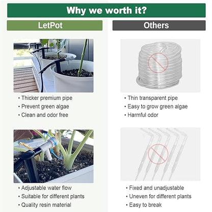 LetPot Automatic Watering System for Potted Plants, Wi-Fi Drip Irrigation Kit System, Smart Plant Watering Devices for Indoor Outdoor