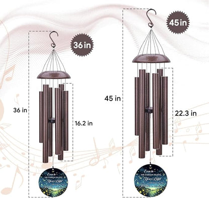 Personalized Sympathy Wind Chimes, 36inch Customized Wind Chime, Memorial Gifts for Loss of Loved One, Wind Chimes in Loving Memory of Dad/Mom, Condolences Gifts for Funeral