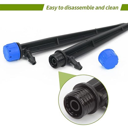 Irrigation Drip Emitters,50 Pcs Drip Emitters for 1/4" Drip Irrigation Tubing Adjustable Water Flow Drip Irrigation Emitters Drip Nozzles for Plants Garden Watering Raised Bed Potted Flower Vegetable