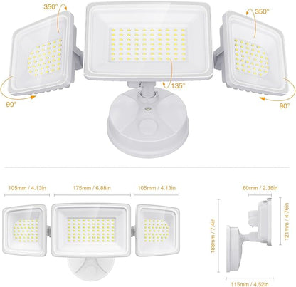 Onforu 130W LED Security Light, 13000LM Outdoor Indoor Flood Light Switch Controlled, IP65 Waterproof LED Exterior Floodlight, 6500K White Wall Mount Security Lighting for Entryway,Garage,Yard,Eave