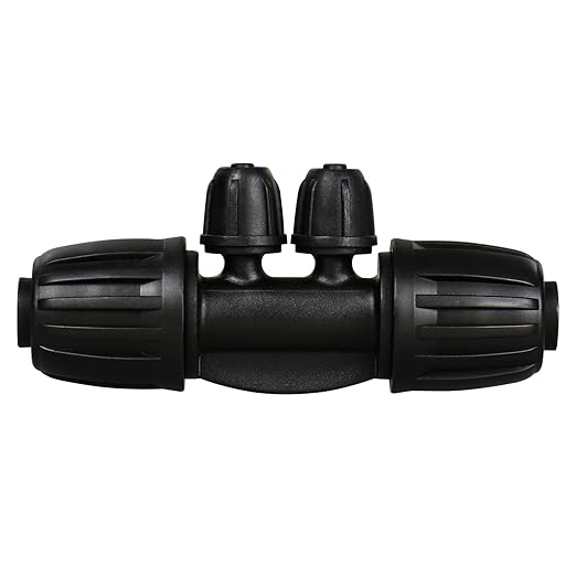 Drip Irrigation Fittings: 1/2 Inch Drip Tubing (1/2" ID x 0.65" OD) to 1/4 inch Irrigation Tubing Anti-Drop Locked Barbed Reducing Tee 4 Way for Gardening Landscape (Pack of 10)