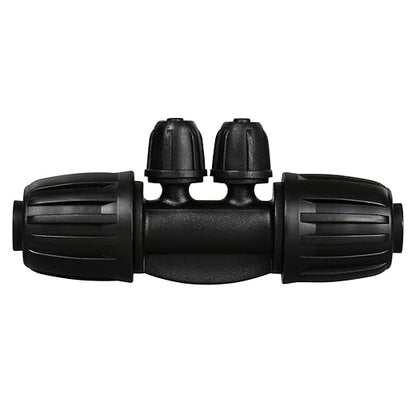 Drip Irrigation Fittings: 1/2 Inch Drip Tubing (1/2" ID x 0.65" OD) to 1/4 inch Irrigation Tubing Anti-Drop Locked Barbed Reducing Tee 4 Way for Gardening Landscape (Pack of 10)