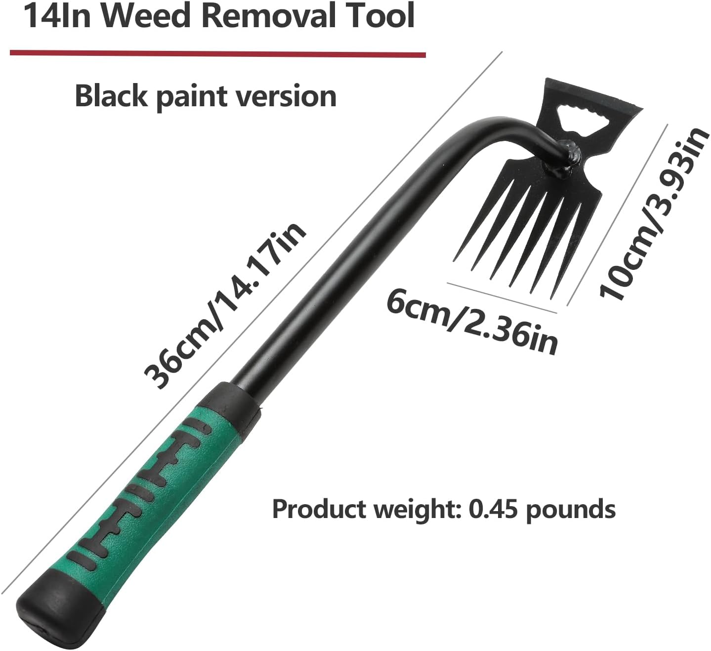 Gardening Hand Weeder Tools, Weeding Artifact Uprooting Weeding Tool, Durable Manganese Steel Hand Weeder Tool, Manual Multifunctional Weeders Gardening Tools for Yard and Garden (6 Teethes)