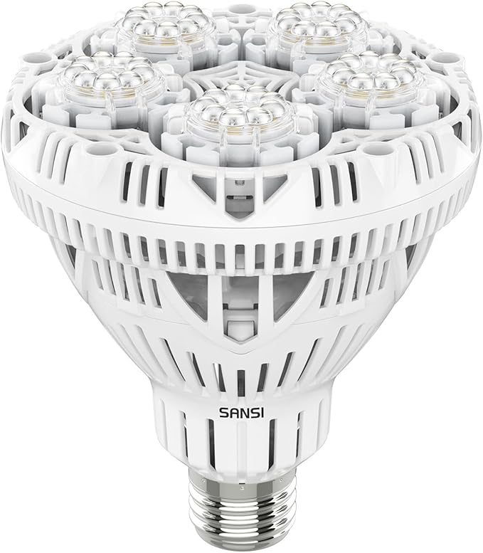 SANSI Grow Light Bulb with COC Technology, Full Spectrum 24W Grow Lamp (300 Watt Equivalent) with Optical Lens for High PPFD, Perfect for Seeding and Growing of Indoor Plants, Flowers and Garden