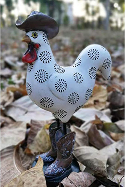 LIFFY Rooster Garden Statue Outdoor,Indoor Resin Home Decor Figurines Decorations,Farm Animals Statue Yard Decorative Ornaments Outside,for Balcony,Patio,Lawn
