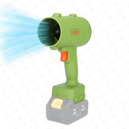 Cordless Leaf Blower Dust Cleaner Handheld Electric Air Duster Jet Dry Mini Blower Turbo Fan for Cars Computer Lawn Care, Patio Cleaning by 2PCS Batteries (Green)