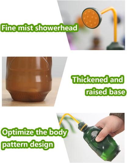 Watering Can,Squeeze Bottles Succulent,Squirt Irrigation Bottle Squeeze Sprinkling Can Plastic Wash Plant Bottle House Plant Garden Flower 0.45L (Pink)