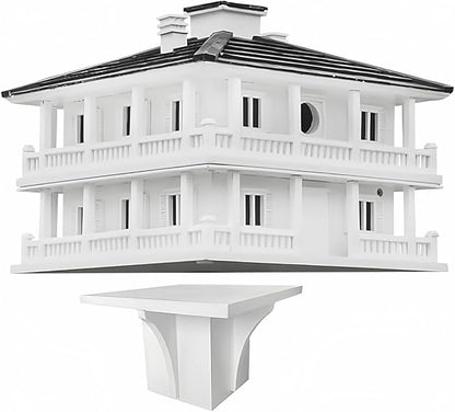 Clubhouse Bird House with Decorative Post Mounting Bracket